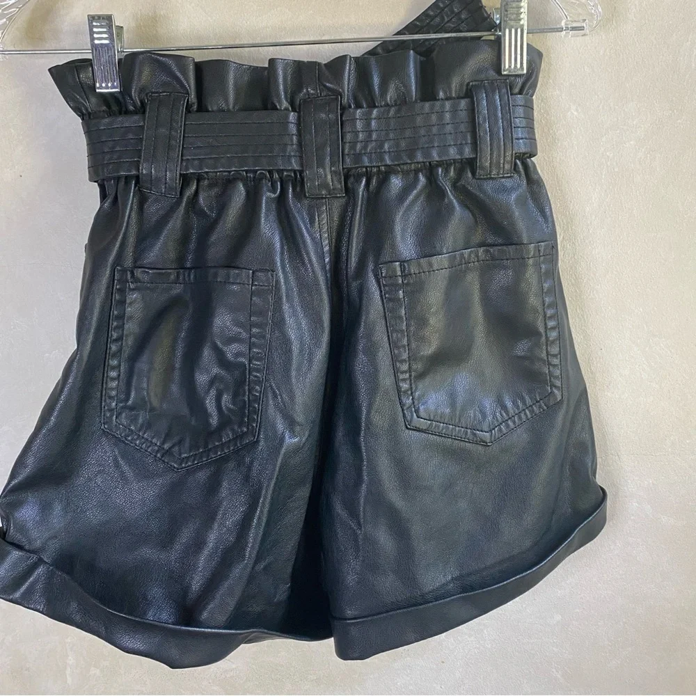 Zara leather belted shorts - Picture 4 of 6